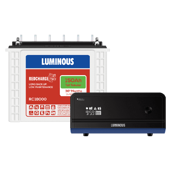 Luminous Home UPS 900VA Zelio 1100 + 150 Ah RC18000 Battery Combo