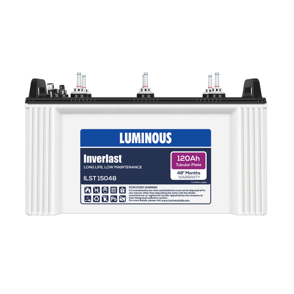 LUMINOUS INVERLAST – ILST 15048 120Ah TUBULAR BATTERY