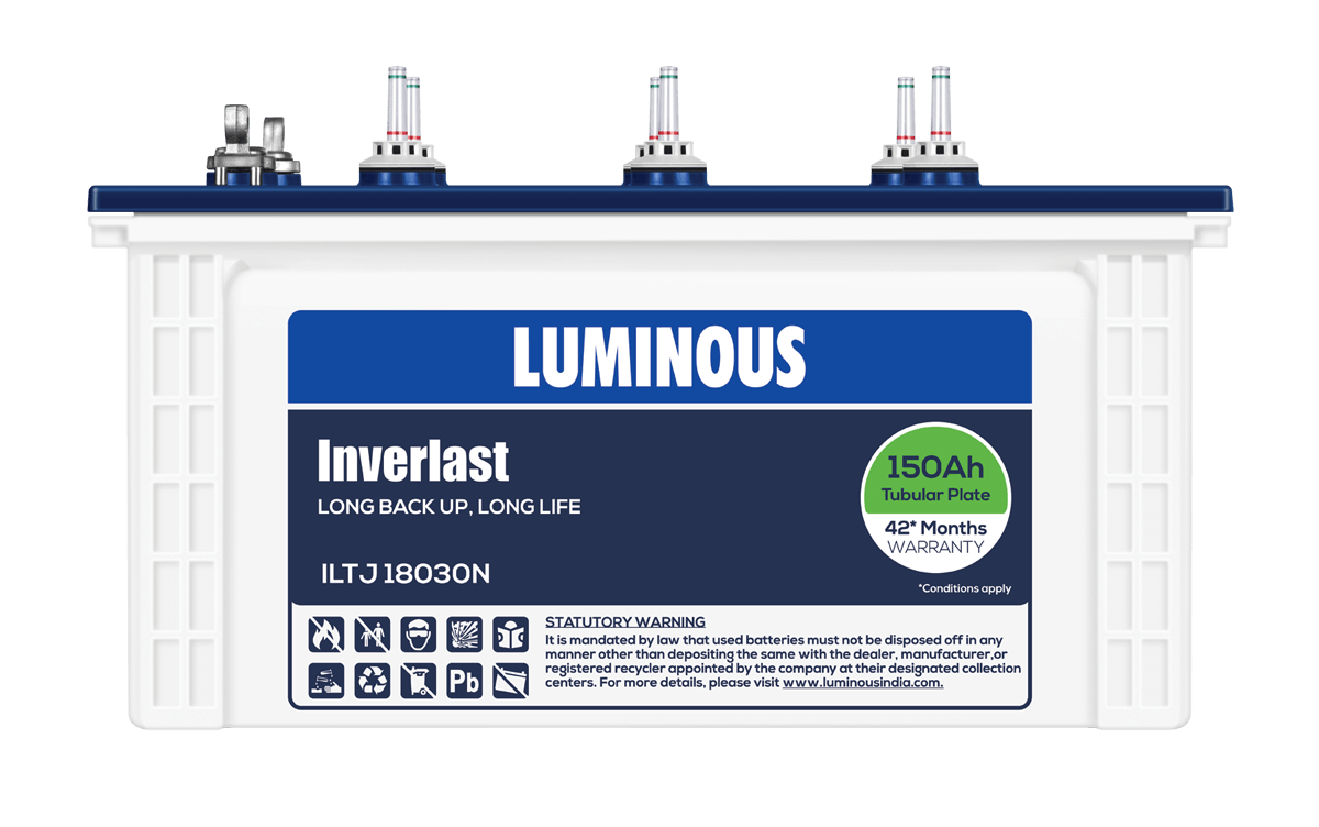 LUMINOUS INVERLAST-ILTT 18030N 150Ah TUBULAR BATTERY