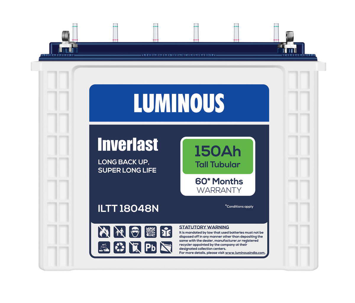 LUMINOUS INVERLAST-ILTT 18048N 150Ah TUBULAR Battery