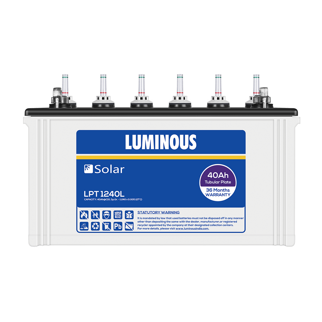 LUMINOUS SOLAR BATTERY - LPT 1240L BATTERY