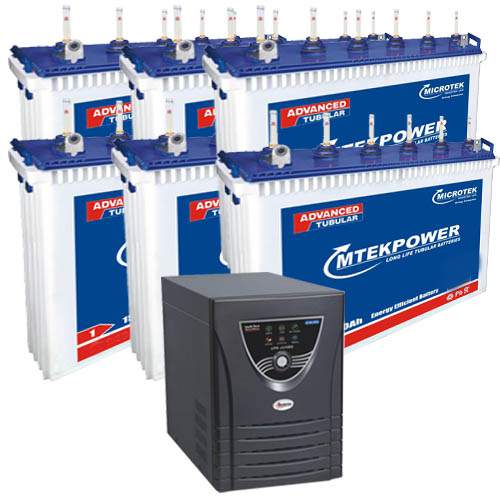 Microtek JUMBO JM SW 6000 Inverter + 6 Battery Combo