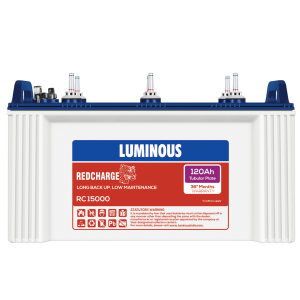 LUMINOUS RED CHARGE-RC 15000 120Ah TUBULAR Battery